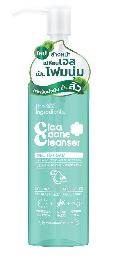 The Ingredients Gel To Foam Dna Cica Acne Cleanser