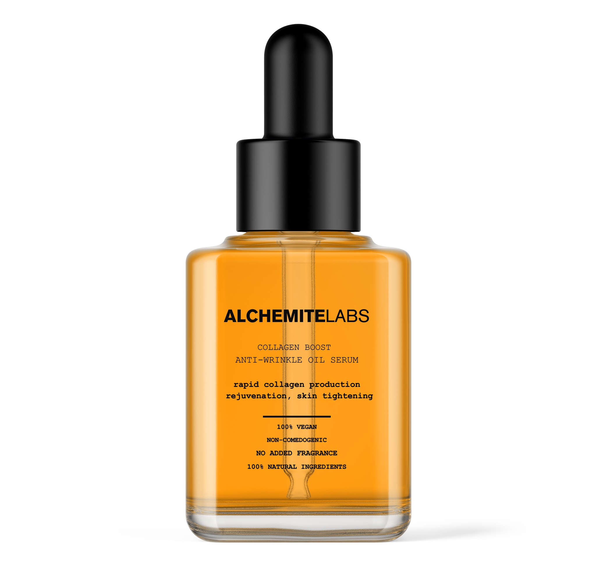 Alchemitelabs Collagen Boost Anti Wrinkle Oil Serum Bakuchiol Rosehip + Calendula