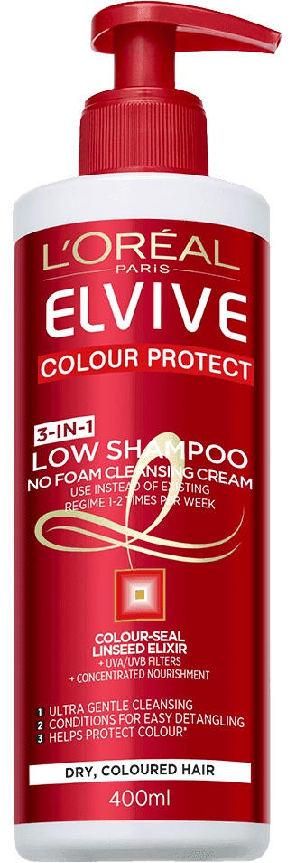 L'Oreal Elvive Colour Protect Low Shampoo For Dry, Coloured Hair