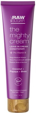 Raw Sugar Mighty Hair Cream Leave-in Conditioner Coconut + Papaya + Shea