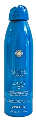 Soleil Toujours Organic Sheer Sunscreen Mist SPF 50
