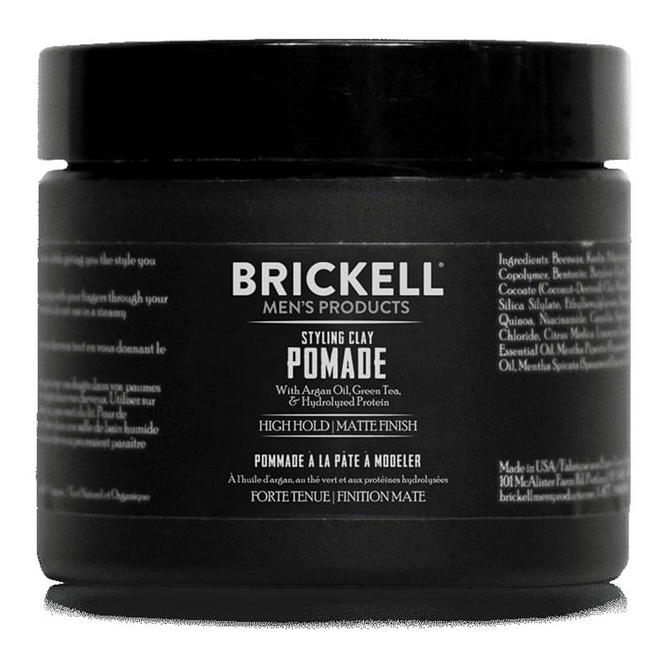 Brickell Men's Products Styling Clay Pomade For Men