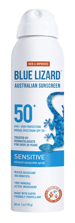 BLUE LIZARD AUSTRALIAN SUNSCREEN Sensitive Mineral Sunscreen Spray SPF 50+