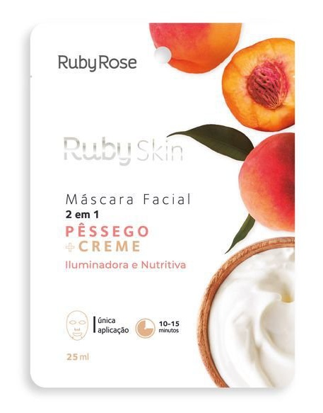 Ruby Rose Ruby Skin Máscara Facial Pêssego + Creme