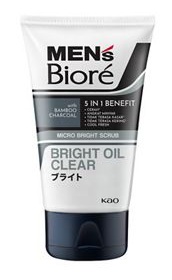 MEN'S BIORE Scrub Facial Wash Bright Oil Clear