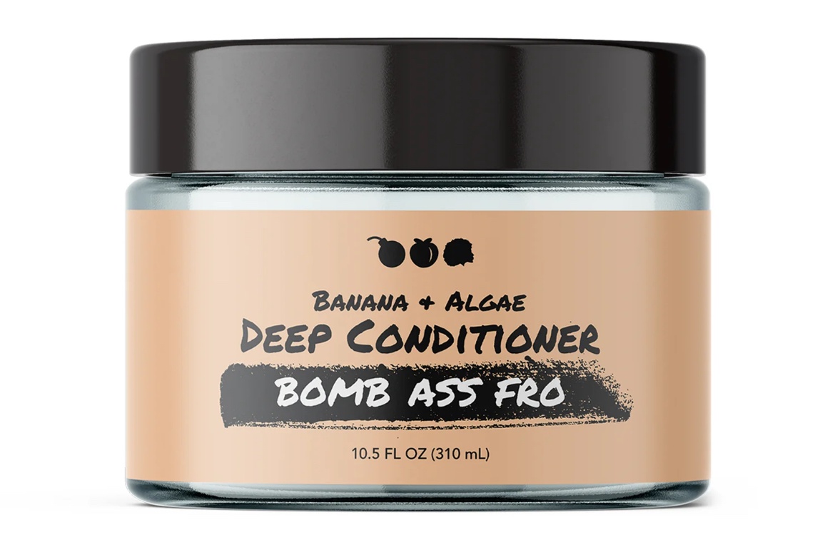 Bomb ass fro Banana And Algae Deep Conditioner
