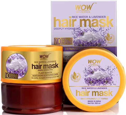 WOW skin science Rice Water & Lavender Hair Mask