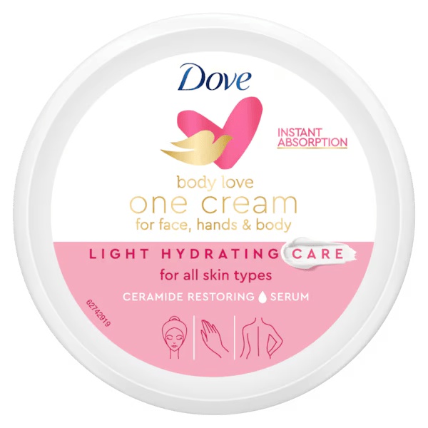 Dove body love Light Hydration One Cream For Face, Hands And Body