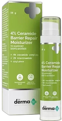 Derma Co 4% Ceramide Barrier Repair Moisturizer With Ceramide, Niacinamide, And Oxylance