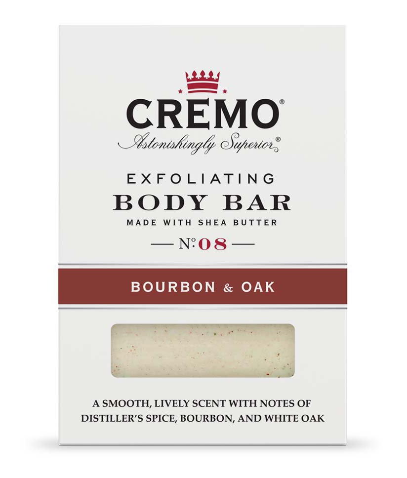 Cremo Bourbon & Oak Exfoliating Body Bar