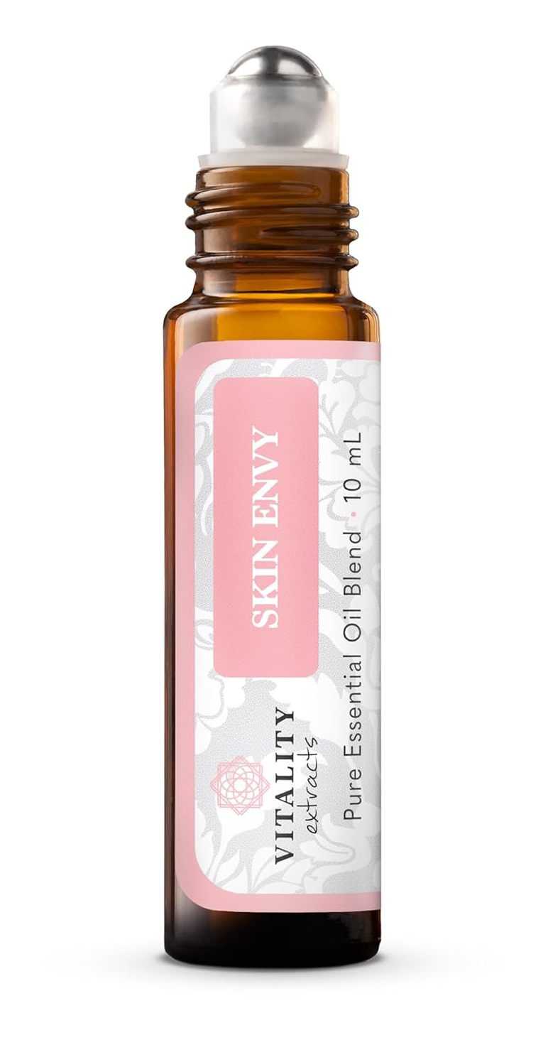 Vitality Extracts Skin Envy Face Moisturizer Serum, Coconut Oil, Collagen, Vitamin E, Vegan, Frankincense Essential Care, Sandalwood Soothing, Clarifying, Skin Health