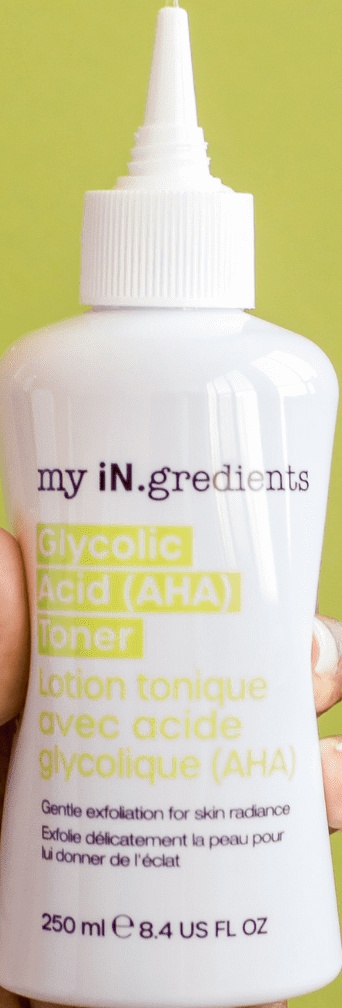My in. gredients Glycolic Acid (AHA) Toner