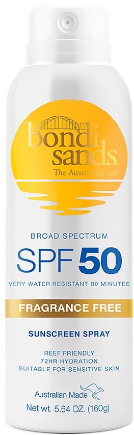 Bondi Sands Fragrance Free Sunscreen Aerosol Mist SPF 50