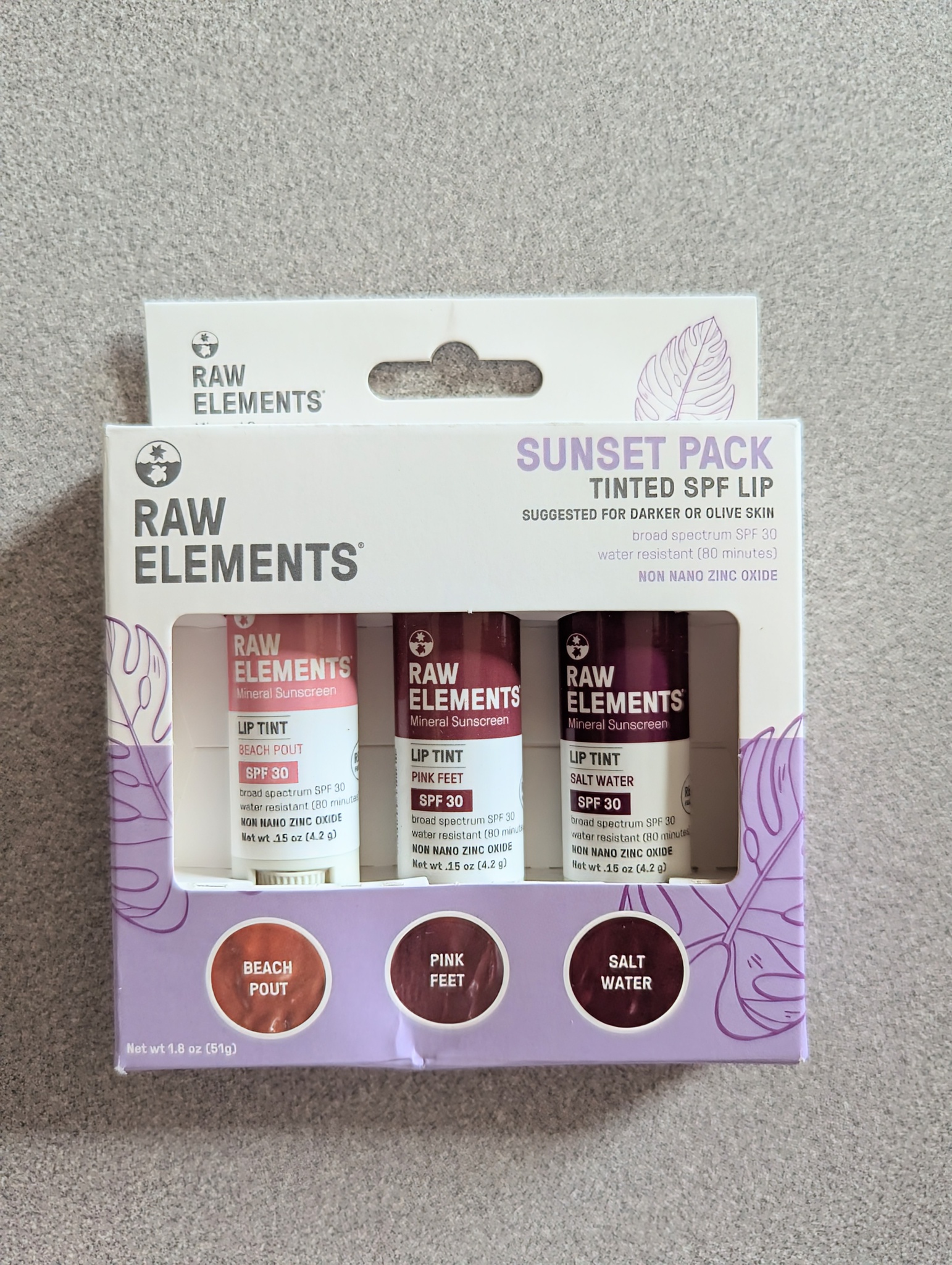 Raw Elements Sunset Pack - Tinted SPF Lip