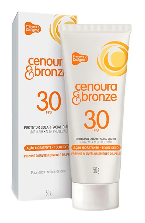 Cenoura & Bronze Protetor Solar Facial Diário Fps 30