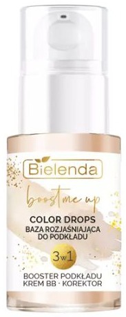 Bielenda Boost Me Up Color Drops 3in1 Brightening Base For Foundation / BB Cream / Concealer
