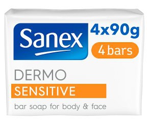 Sanex Hypoallergenic Sensitive Skin Bar For Body And Face