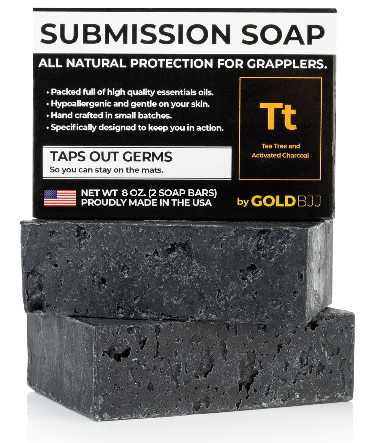 GoldBJJ Submission Soap Activated Charcoal