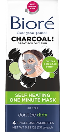 Biore Self Heating One Minute Mask With Charcoal