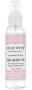 Deep Steep Dry Body Oil, Rosewater & Aloe