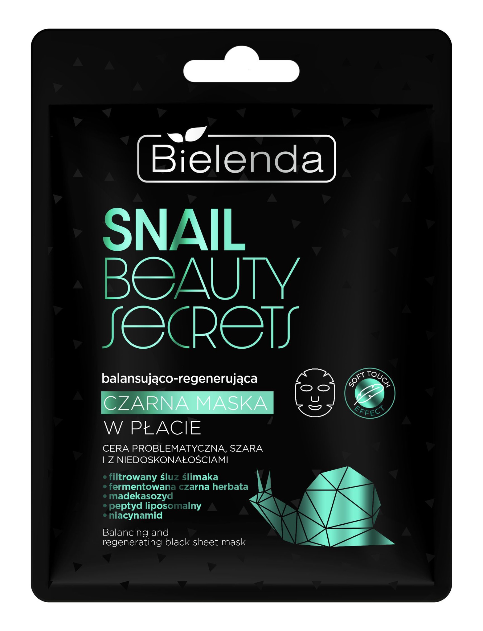 Bielenda Snail Beauty Secrets Balancing And Regenerating Black Sheet Mask