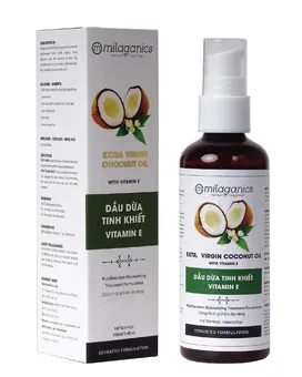 Milaganics Extra Virgin Coconut Oil With Vitamin E (dầu Dừa Vitamin E 