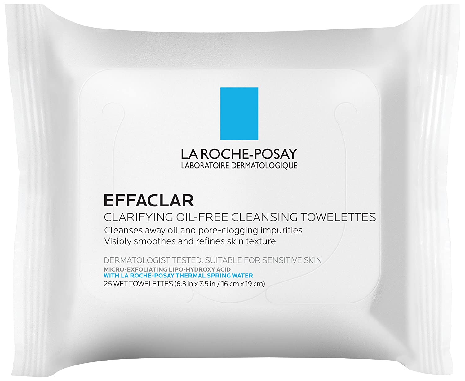 La Roche-Posay Effaclar Oil-Free Cleansing Face Wipes Towelettes