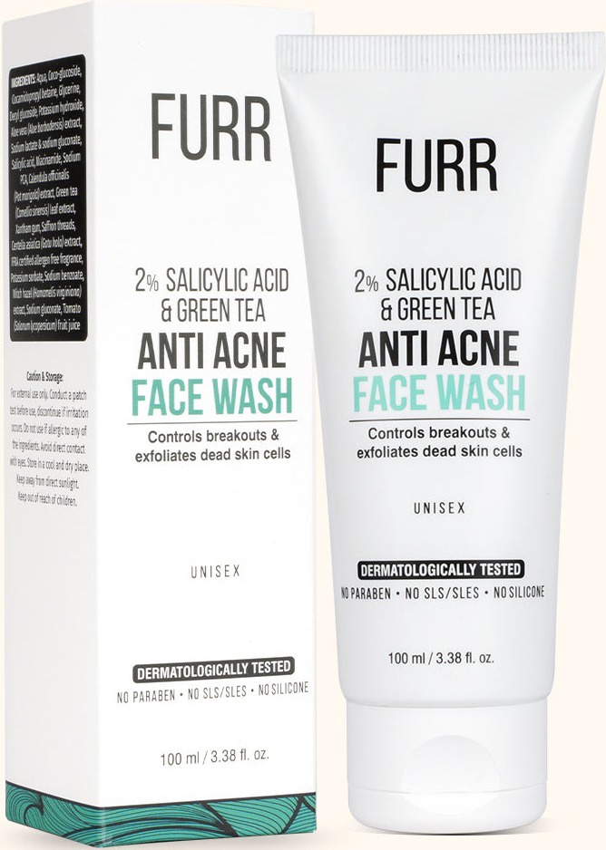 Furr 2% Salicylic Acid And Green Tea Anti-acne Face Wash
