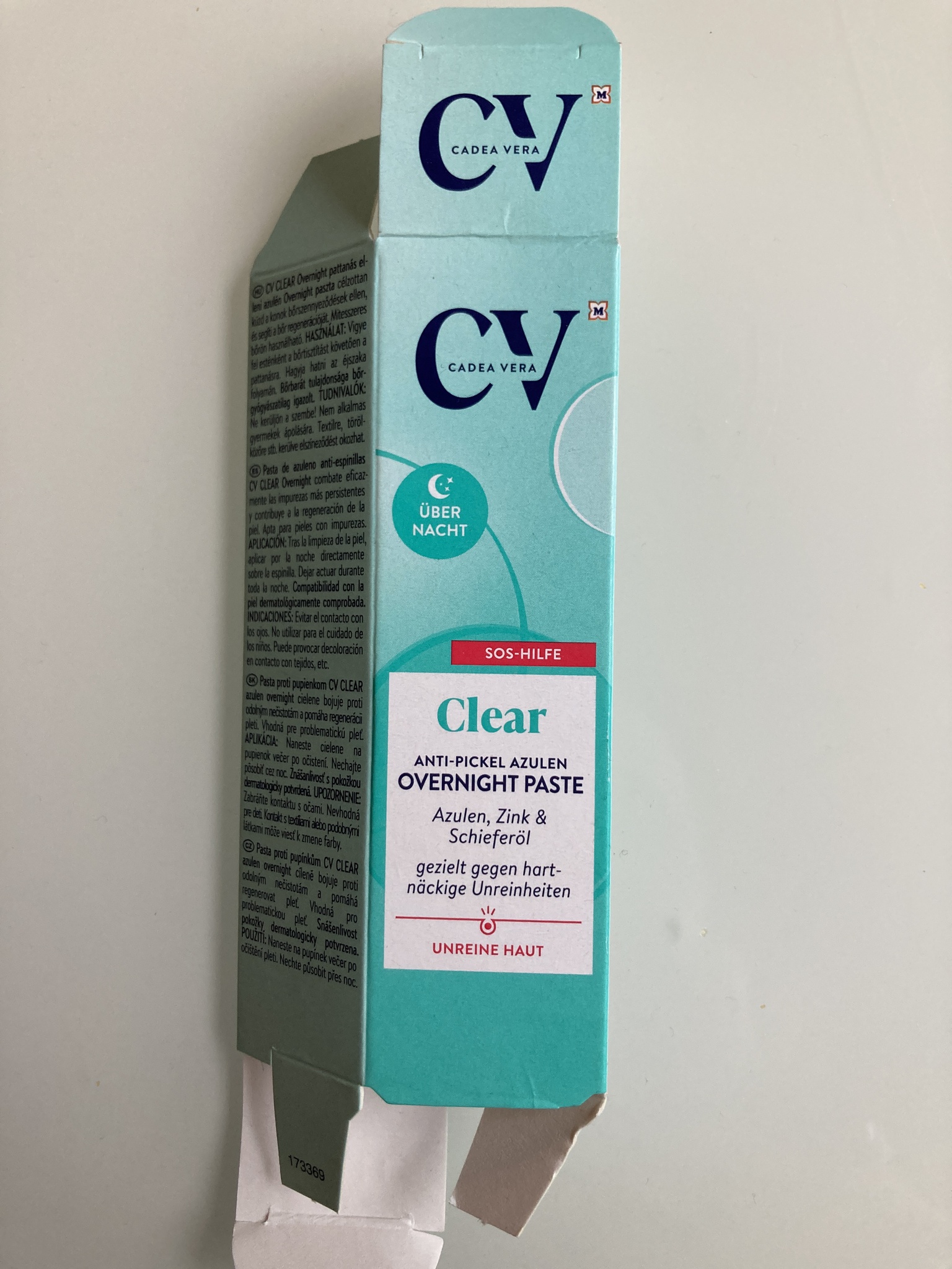 CadeaVera Clear Anti-pickel Azulen Overnight Paste