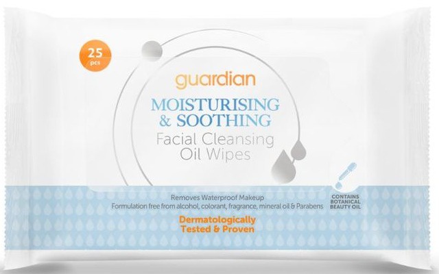 Guardian Moisturising@soothing Facial Cleansing Oil Wipes