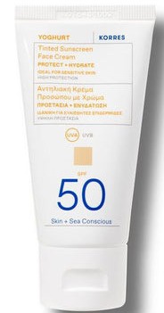 Korres Yoghurt Tinted Sunscreen Face Cream SPF 50