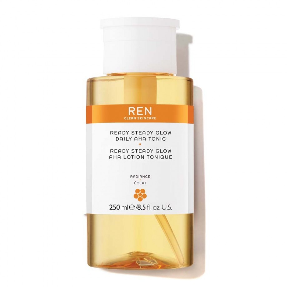 Daily glow. Ren clean Skincare ready steady Glow Daily. Aha тоник. Тоник Ren. Экель пептидный тоник аха.