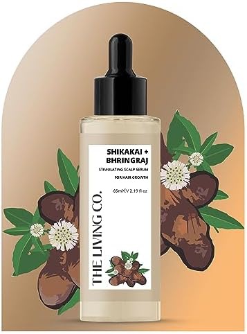 The Living Co Shikakai + Bhringraj Stimulating Scalp Serum For Hair Growth