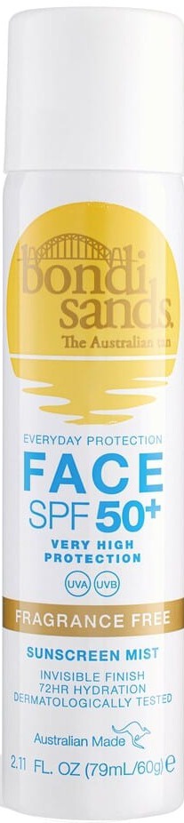 Bondi Sands Face Sunscreen Mist Fragrance Free SPF 50+