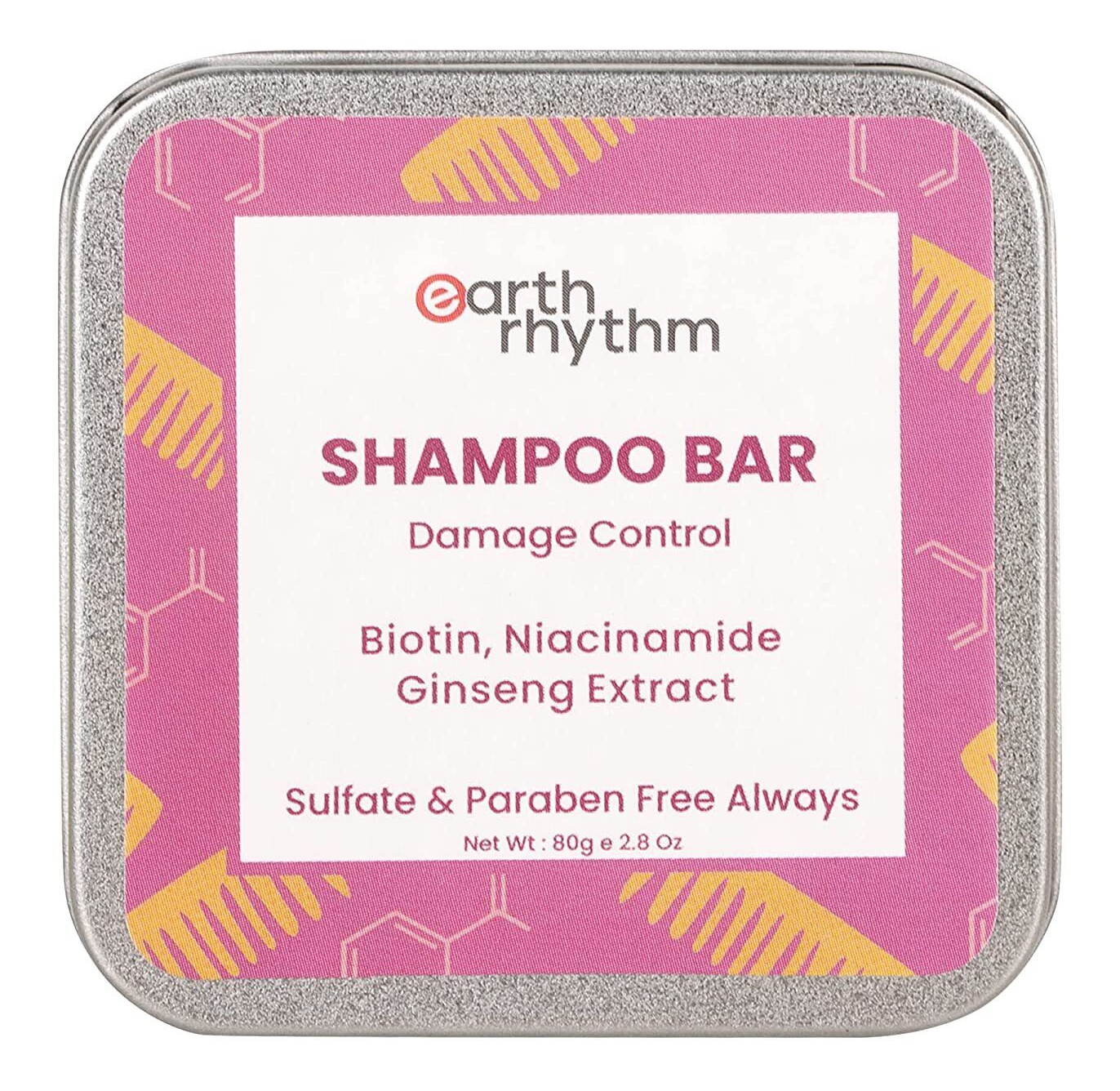 Earth Rhythm Damage Control Shampoo Bar With Biotin, Niacinamide & Ginseng Extract