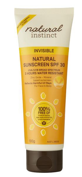 Natural Instinct Invisible Natural Sunscreen Spf 30