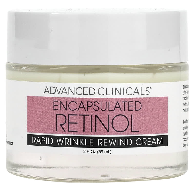 Advanced Clinicals Encapsulated Retinol, Rapid Wrinkle Rewind Cream, Fragrance Free