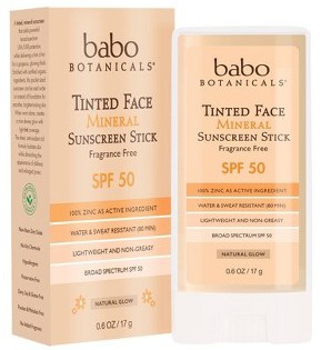 Babo Botanicals Tinted Face Mineral Sunscreen Stick