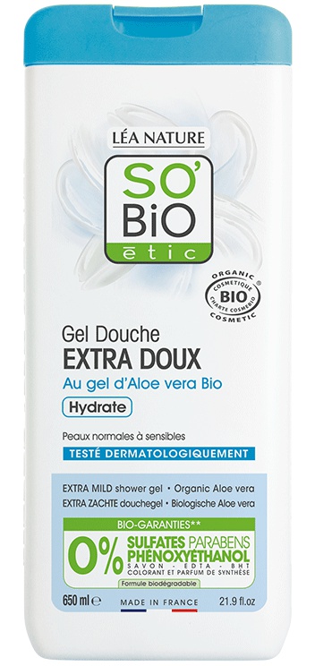 SO’BiO étic Extra Mild Shower Gel - Organic Aloe Vera