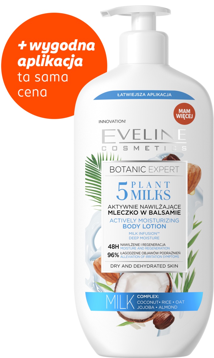 Eveline Cosmetics Botanic Expert Mleczko-balsam Do Ciała, Nawilżająco-regenerujące