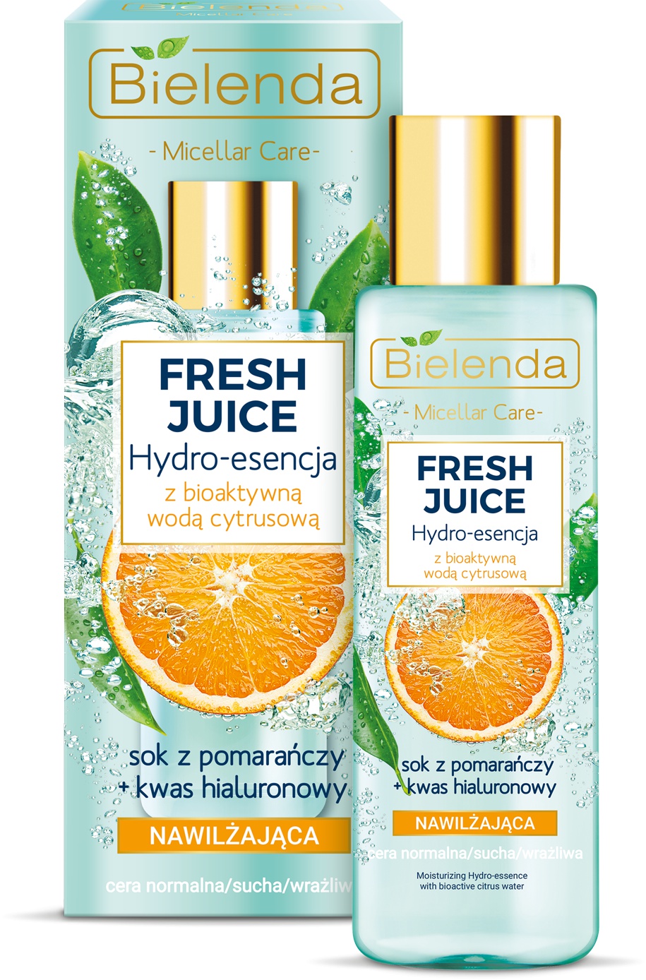 Bielenda Fresh Juice Moisturizing Hydro-Essence With Bioactive Citrus Water, Orange Juice