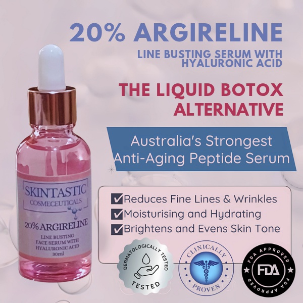 Skintastic Cosmeceuticals 20% Argireline Line Busting Face Serum With Hyaluronic Acid