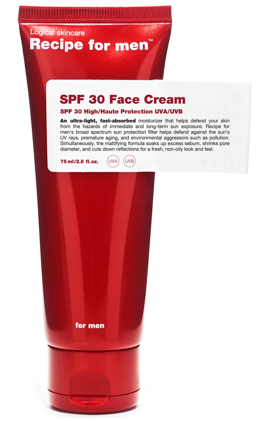 Recipe for men Spf 30 Face Cream