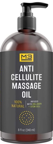 M3 Naturals Anti-cellulite Massage Oil Collagen And Stem Cell Infused