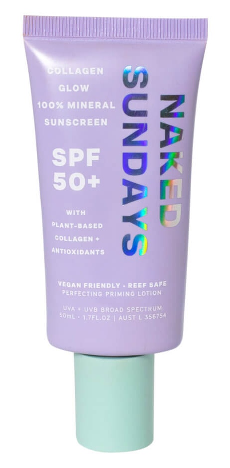 Naked Sundays SPF50+ Collagen Glow 100% Mineral Perfecting Priming Lotion