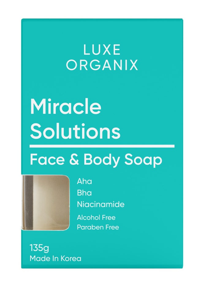 Luxe Organix Miracle Solutions AHA/BHA Soap For Face & Body