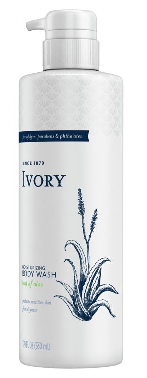 Ivory Sensitive Skin Moisturizing Body Wash, Hint Of Aloe